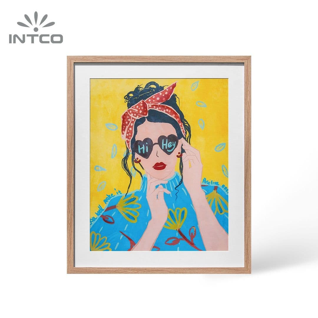 Arte figurativa de parede emoldurada para senhora 22×24 6