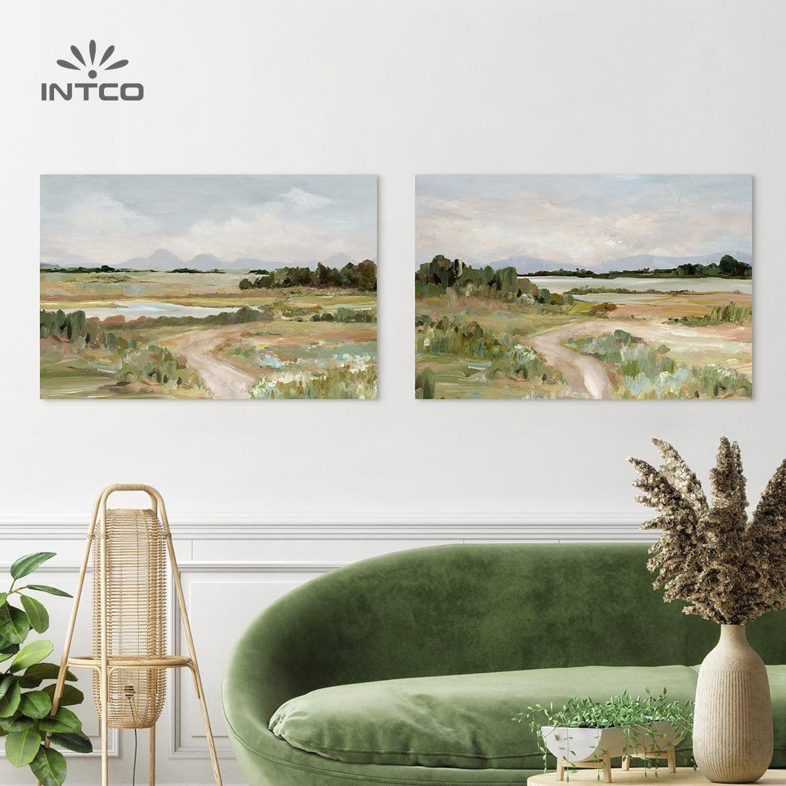 Arte abstrata da parede da paisagem 6