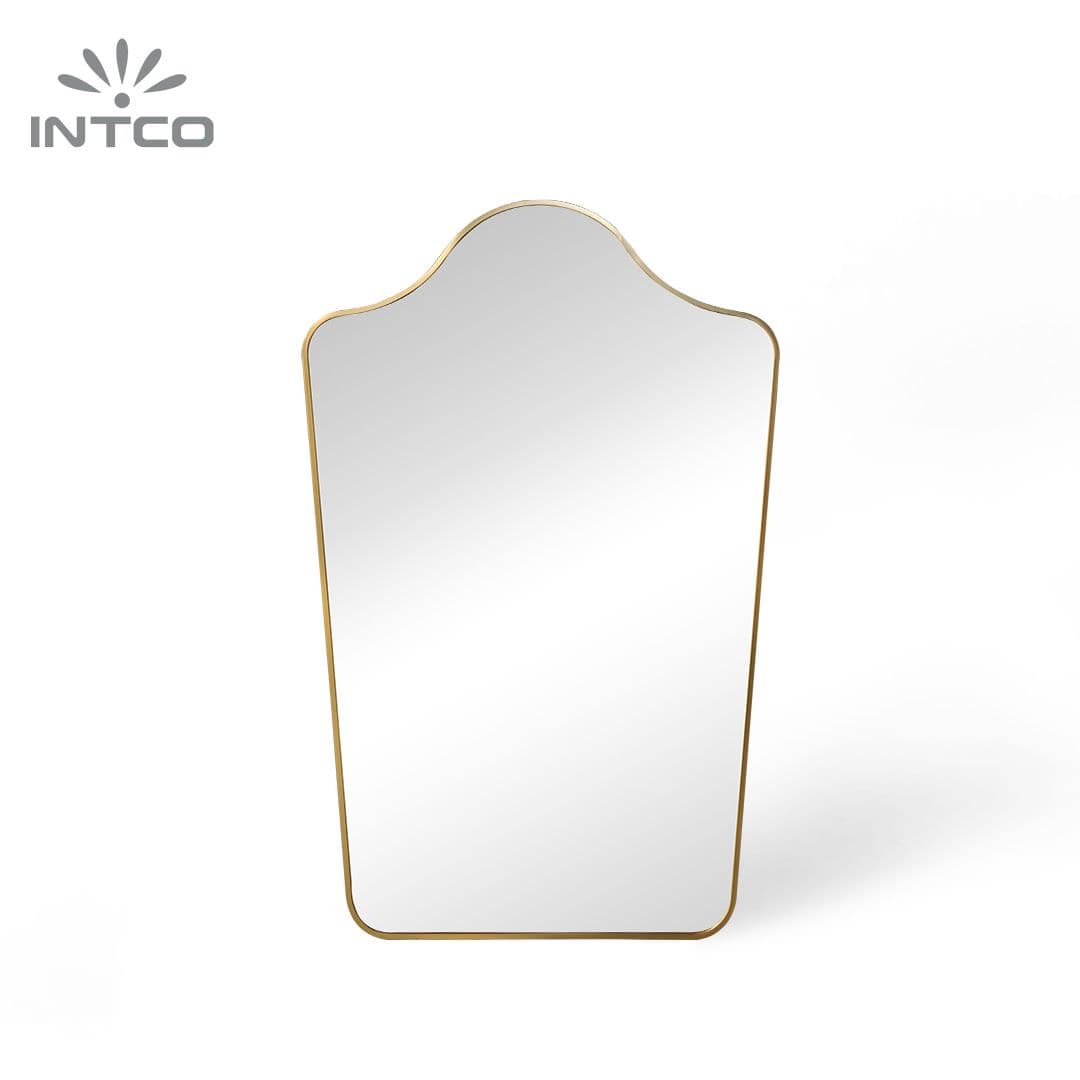 Espejo decorativo de pared dorado con marco de aluminio Espejo decorativo de pared dorado con marco de aluminio