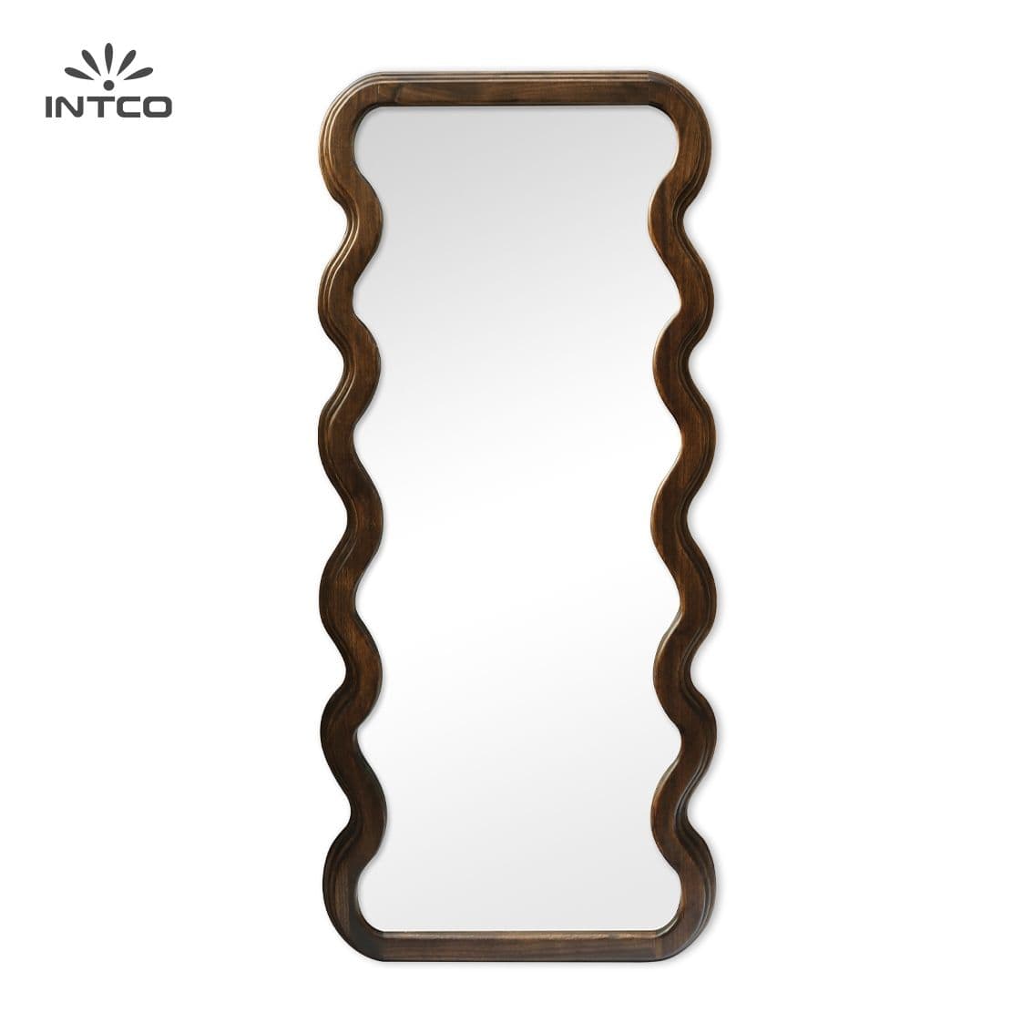Espejo más delgado de madera maciza Wavy Elegance Espejo más delgado de madera maciza Wavy Elegance