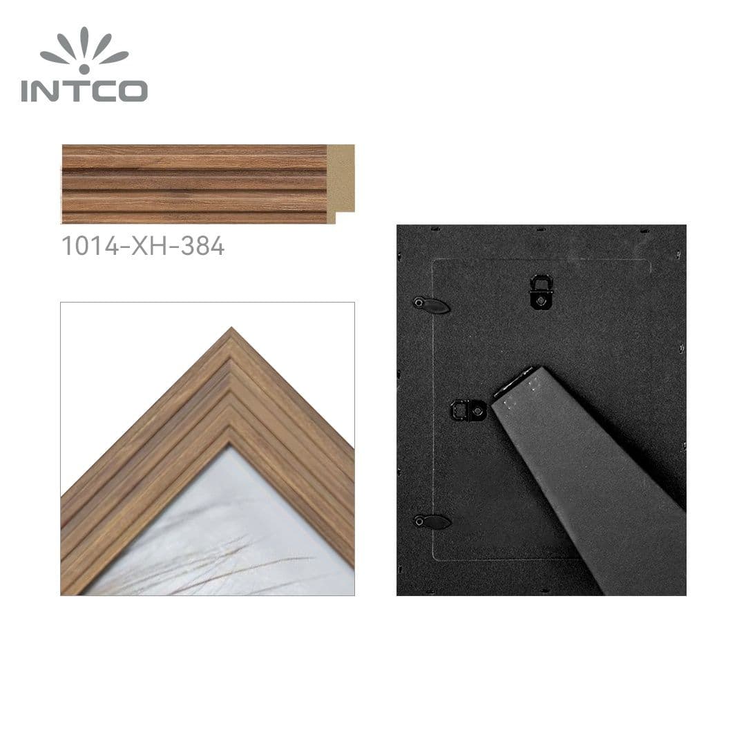 Moldura de mesa de grão de madeira vintage com moldura PS 4