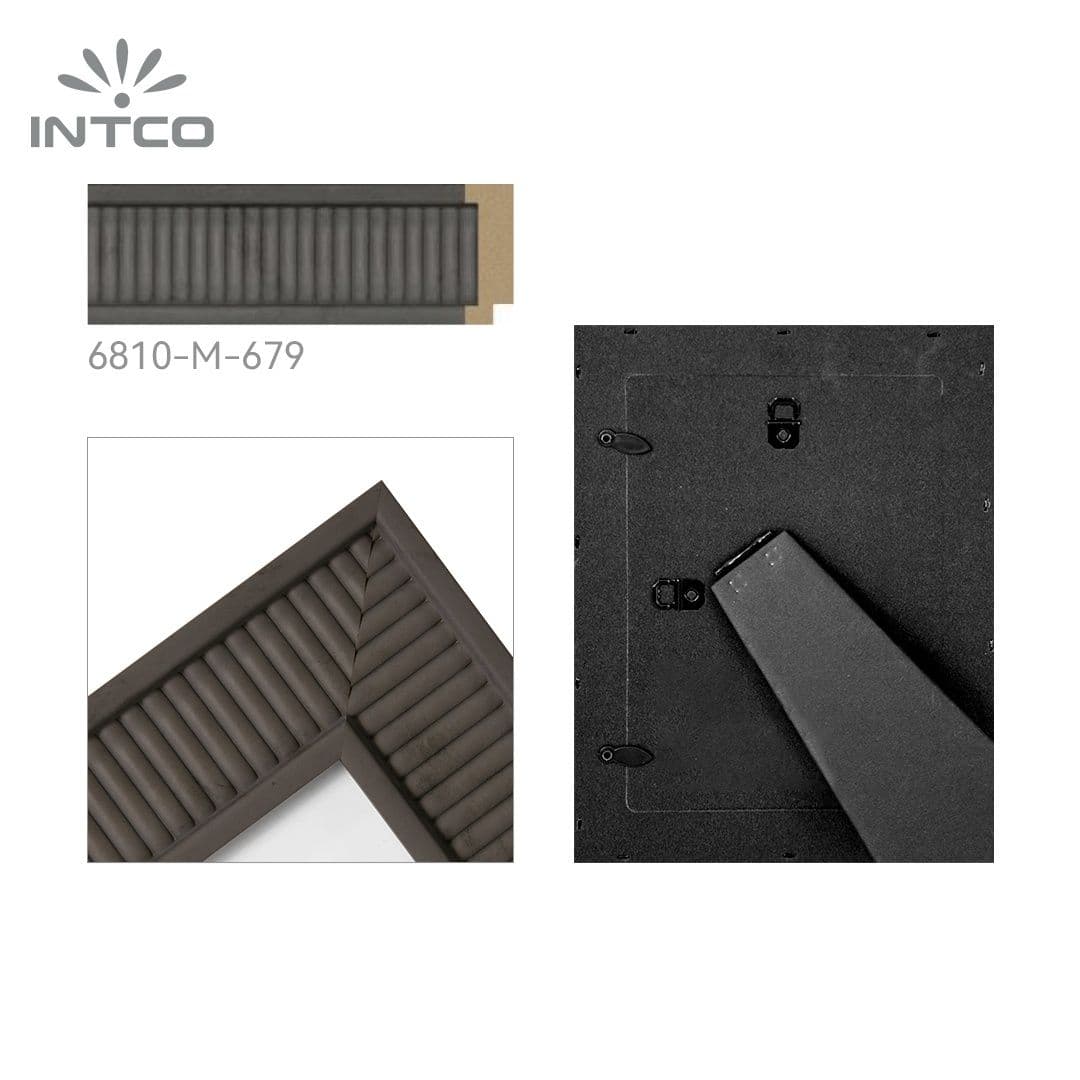 Moldura de textura rústica clássica com nervuras para exibição de parede e mesa 4