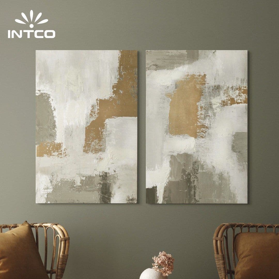 Arte abstrata moderna em tela de parede 4