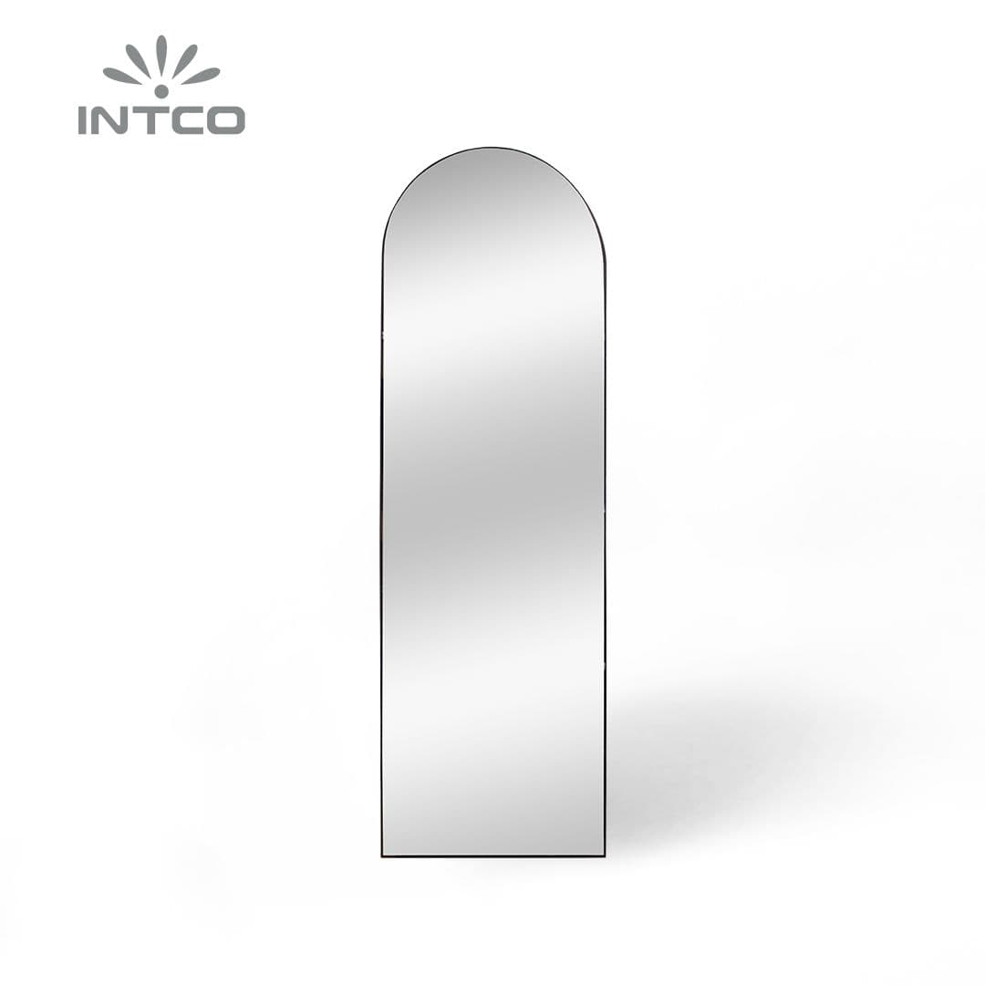 Espejo de pie de cuerpo entero arqueado con marco de aluminio Espejo de pie de cuerpo entero arqueado con marco de aluminio
