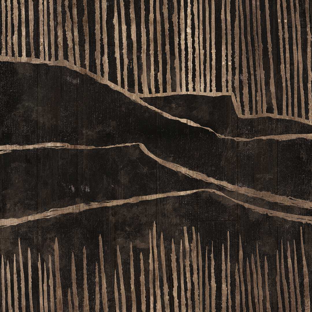 Conjunto de 2 arte abstrata de parede com moldura preta 6