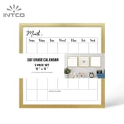 Gold Framed Weekly Calendar Dry Erase Board 16×16 in