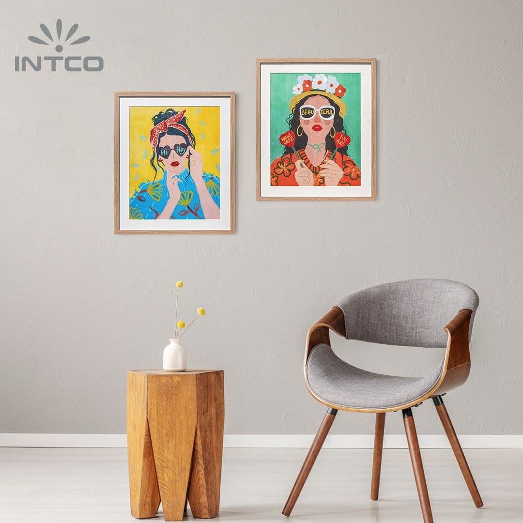 Arte figurativa de parede emoldurada para senhora 22×24 4