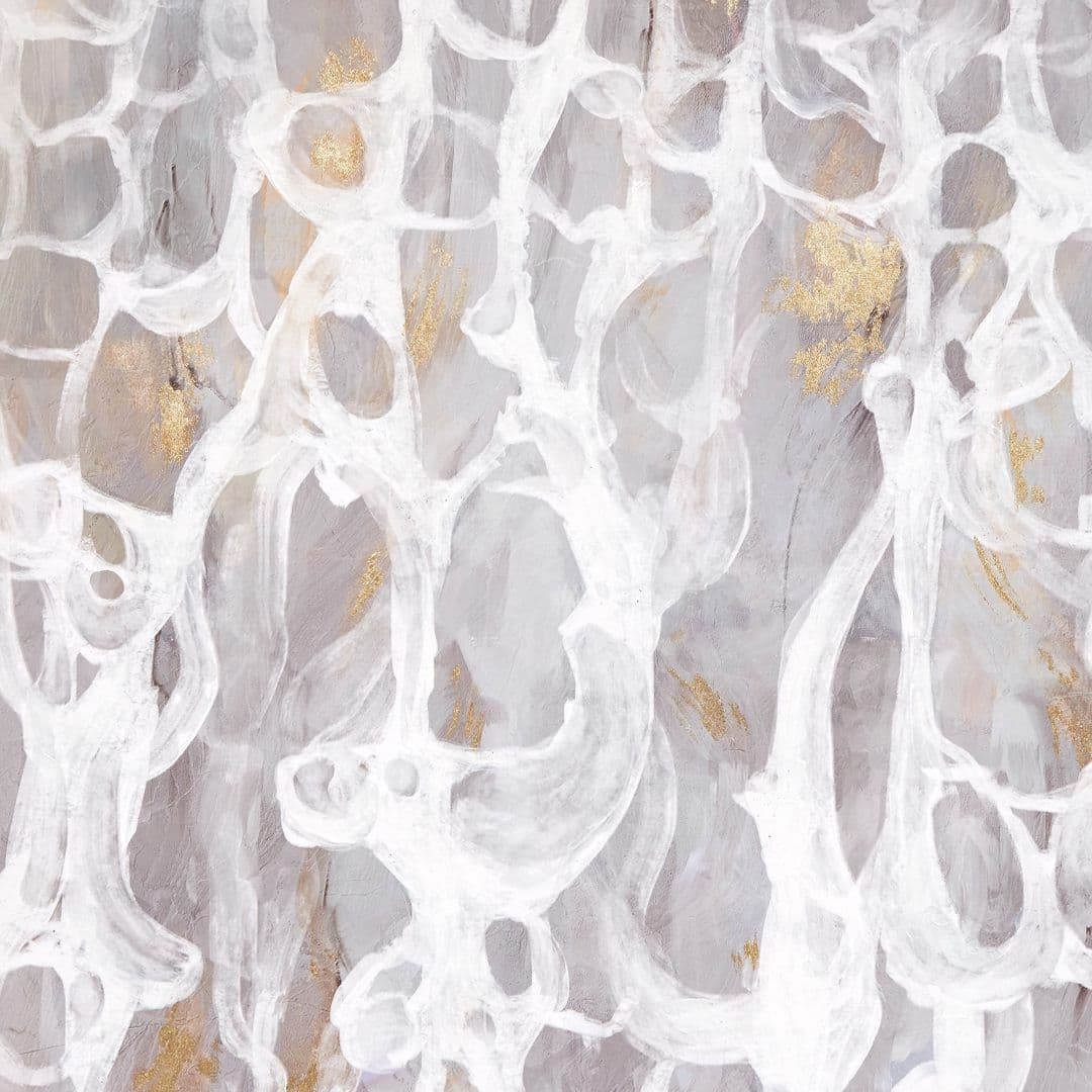 Arte de parede em tela grande emoldurada abstrata neutra 5