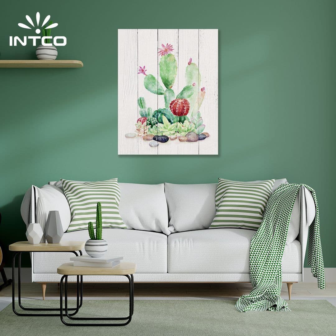Decoração de parede de decoração de cacto para sala de estar 4
