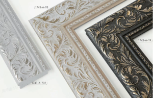 Classic carved picture frame with gold-leaf detailing