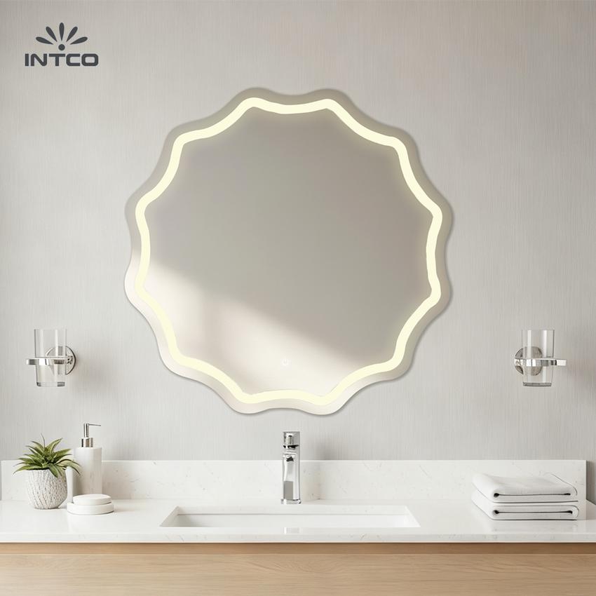 Wavy Edge LED Mirror
